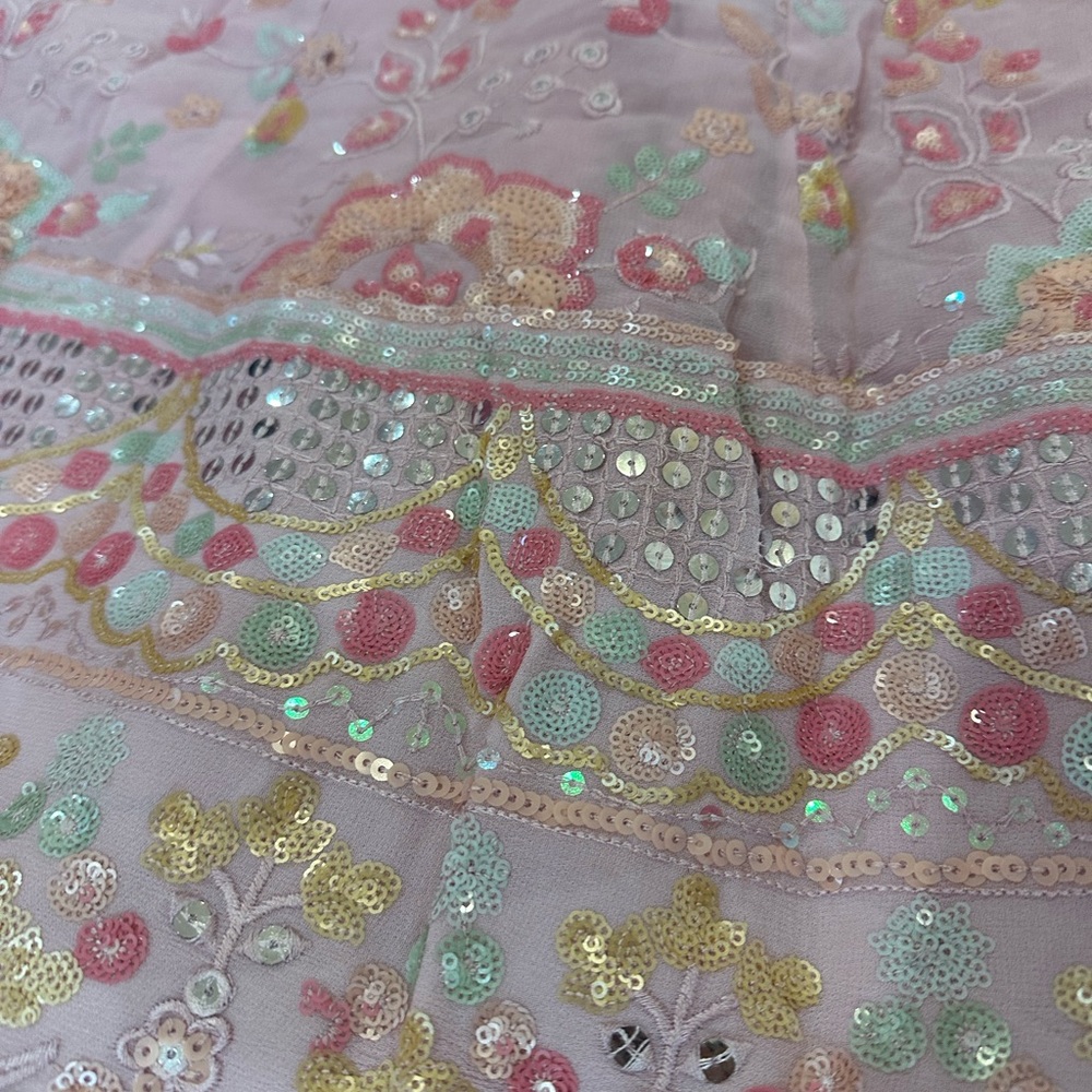 Embroidered Pink Lehenga Set - Picture 2 of 15